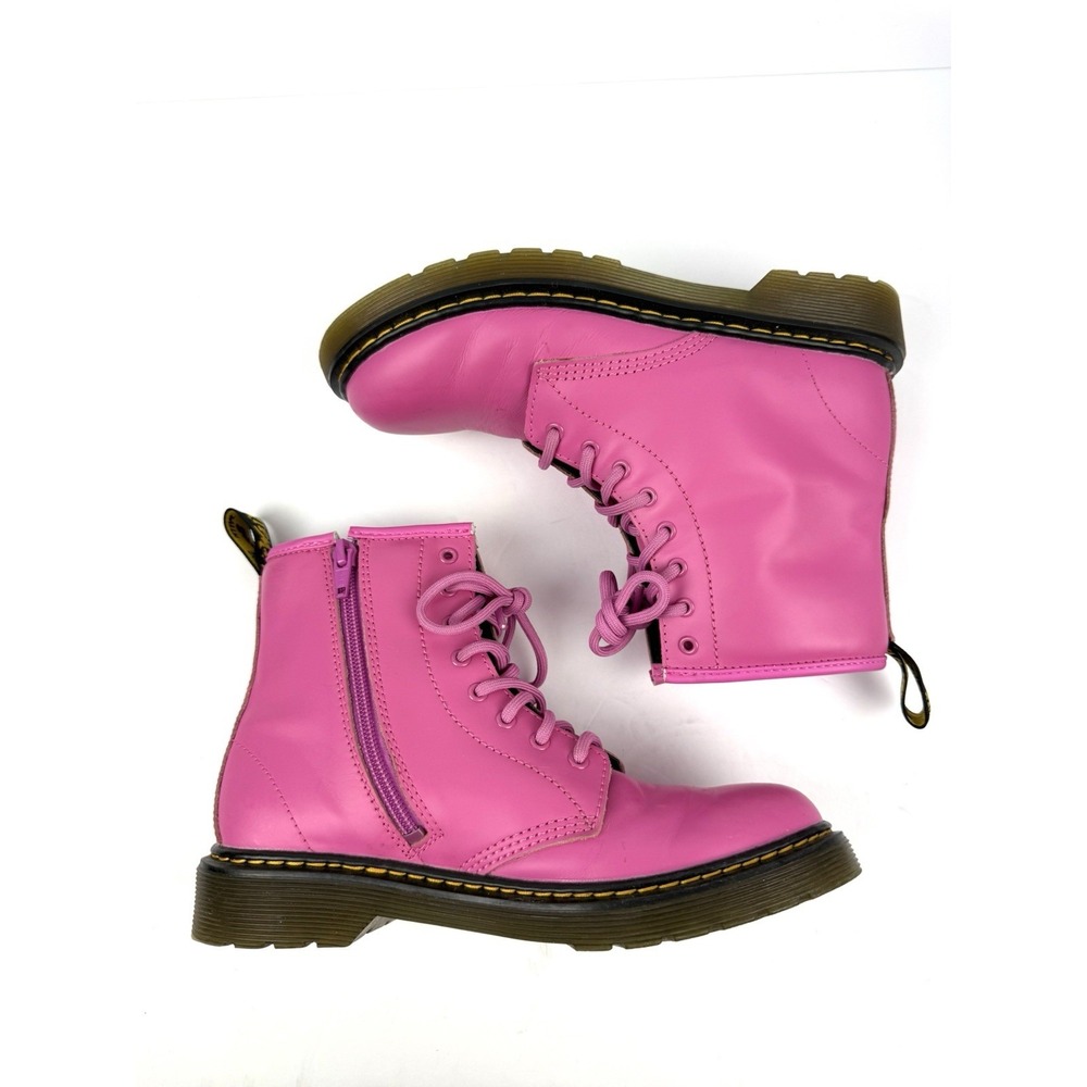 Dr. Martens Zavala Boots Womens 5 Pink Leather Bootie 8 Eyelet Barbiecore EU 36 - Picture 2 of 10